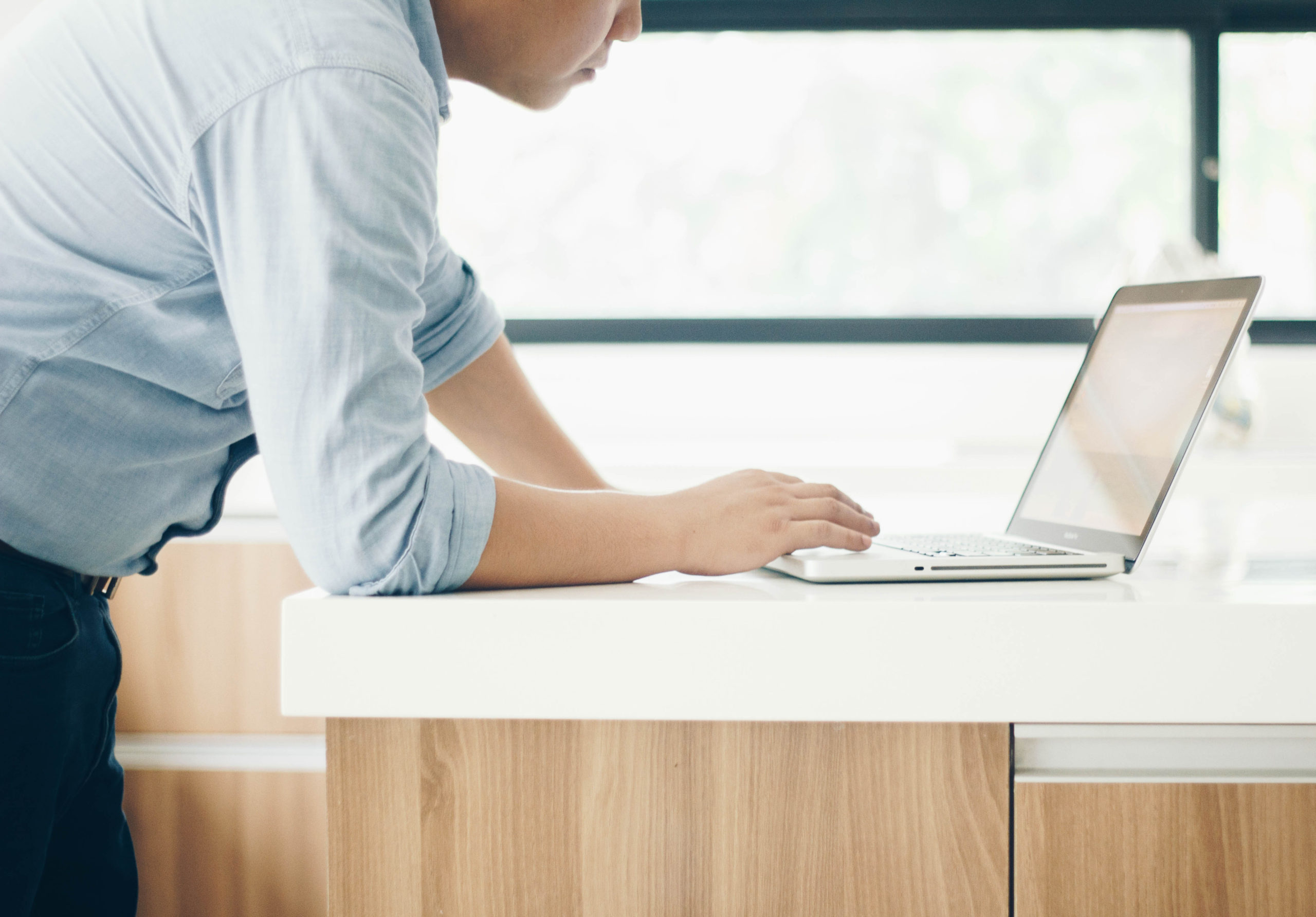 Man working with laptop Stock Photo 03